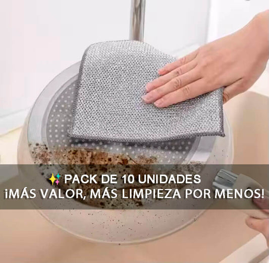 Clean Fast - Pack de 10 Toalla de acero 🧽️💦